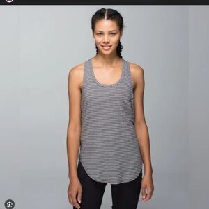 Lululemon Striped Gray Women's Tank Top